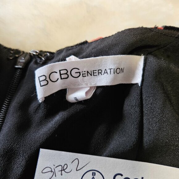 BCBG Mini Dress Velvet like material size 2 - Picture 10 of 14